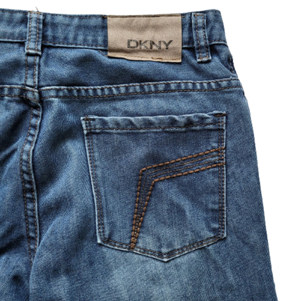 DKNY Boys Youth Medium Wash Blue Straight Leg Denim Jeans Size 18 - Picture 5 of 7